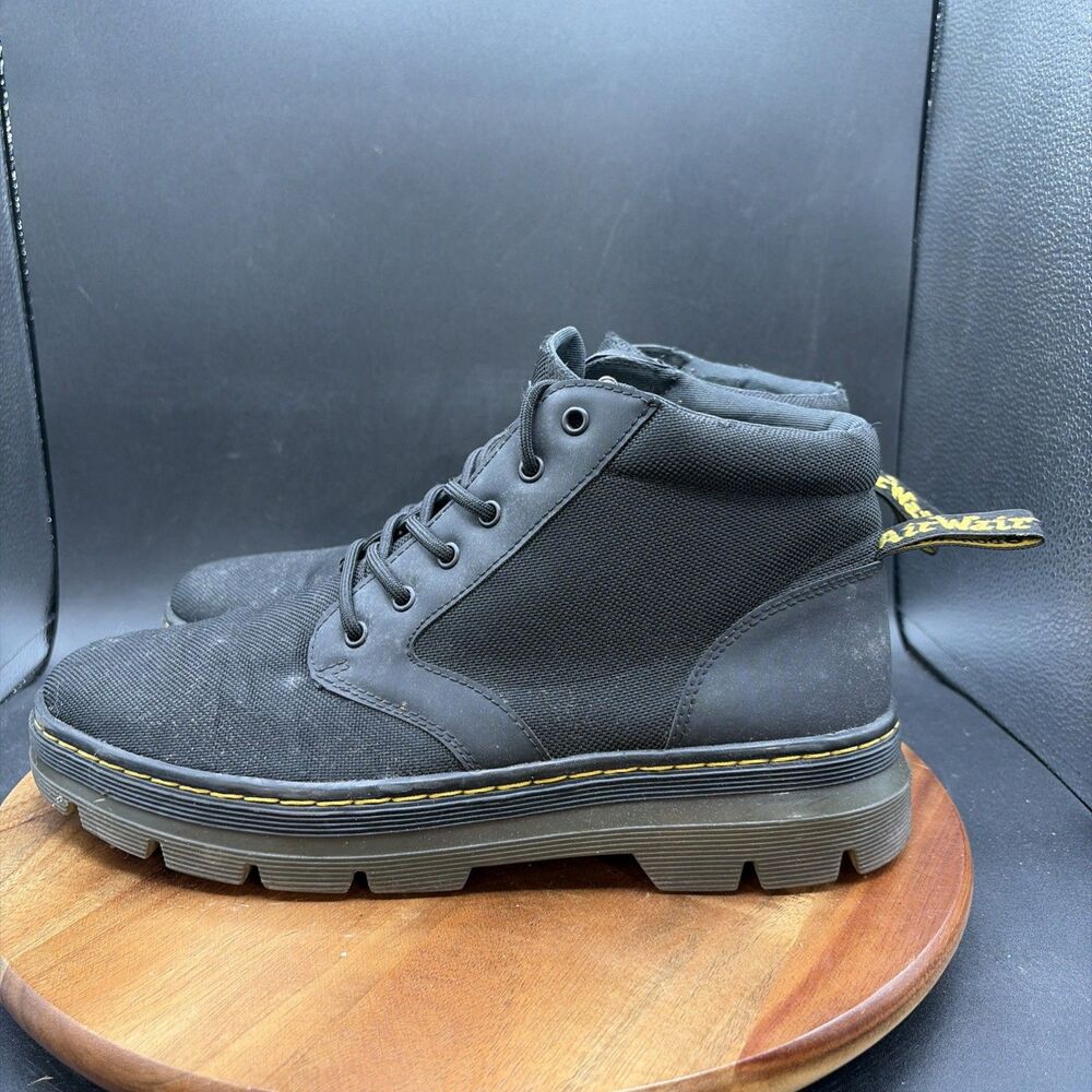 Dr Martens Bonny Mens Size 10 Boots Soft Toe Work Black Stitching Lace Up Ankle